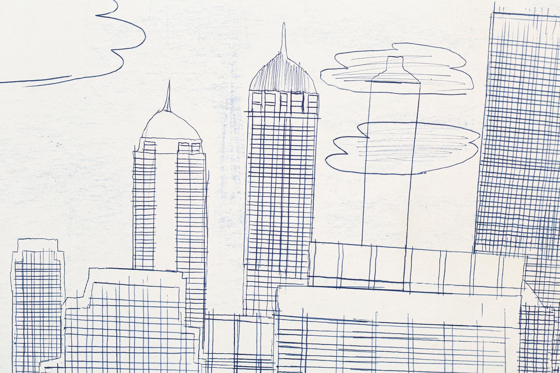 brooklyn skyline drawing