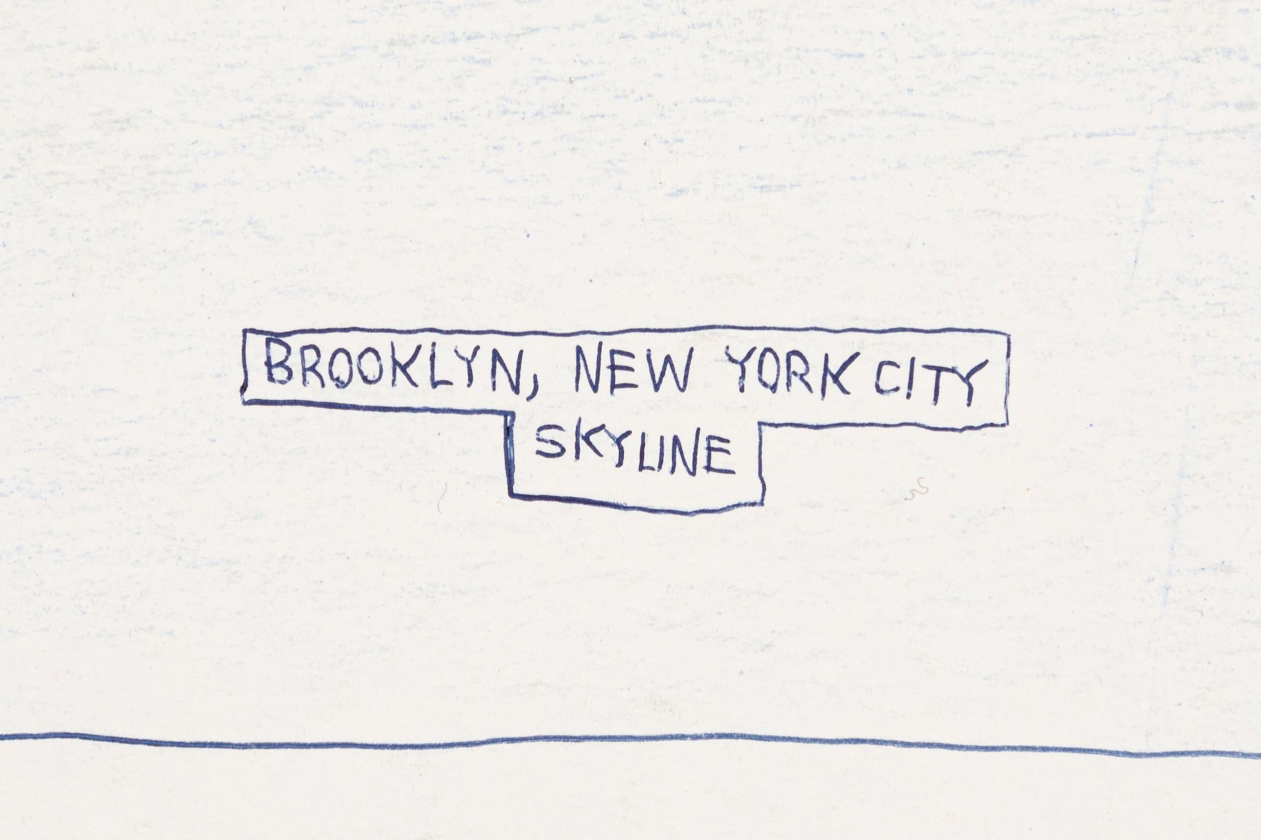 Brooklyn, New York City Skyline - Contemporary Art by Wesley Willis