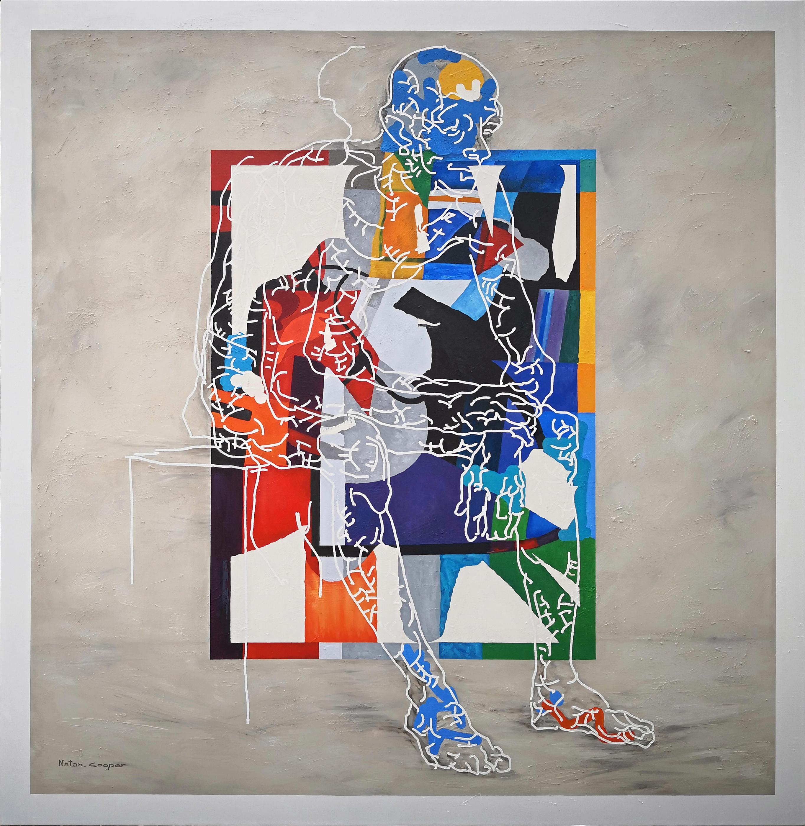 Trace (Abstract Judaica) - Painting by Natan Cooper