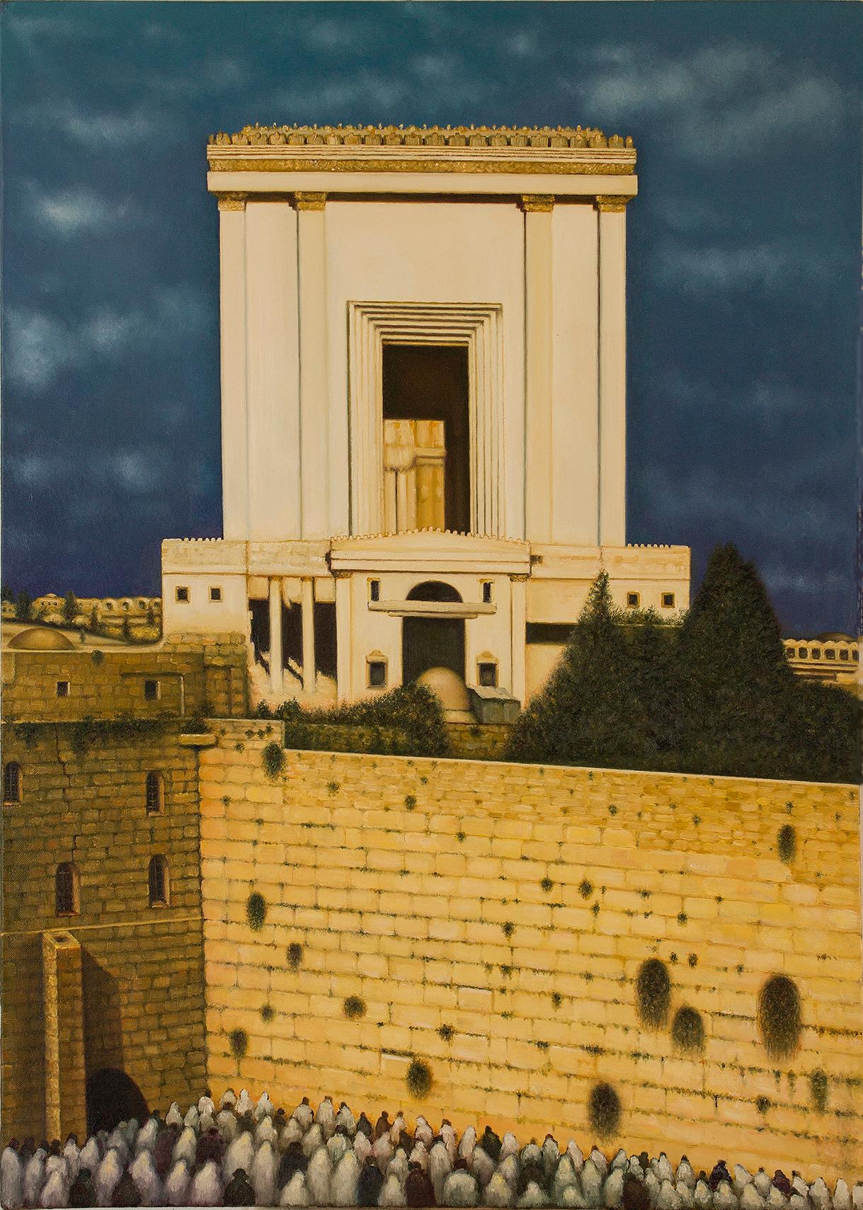 Eduard Gurevich Figurative Painting - The Third Temple (Judaica)