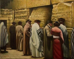 Pilgrims at the Western Wall (Judaica)