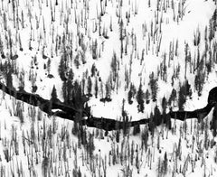 Waterline VI - minimalist landscape black and white photograph 40 x 60 inches