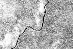 Waterline XI- black and white aerial landscape photograph 20 x 30 inches