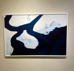 Elements XII- blue and white aerial landscape photograph by Tuck Fauntleroy