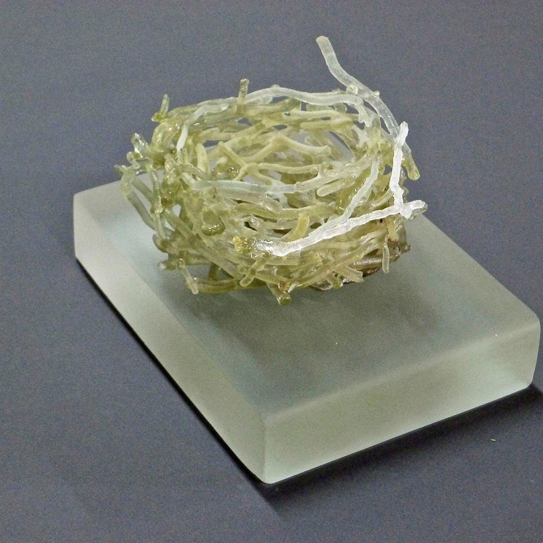 Ann Hollingsworth Still-Life Sculpture - Light Amber Nest
