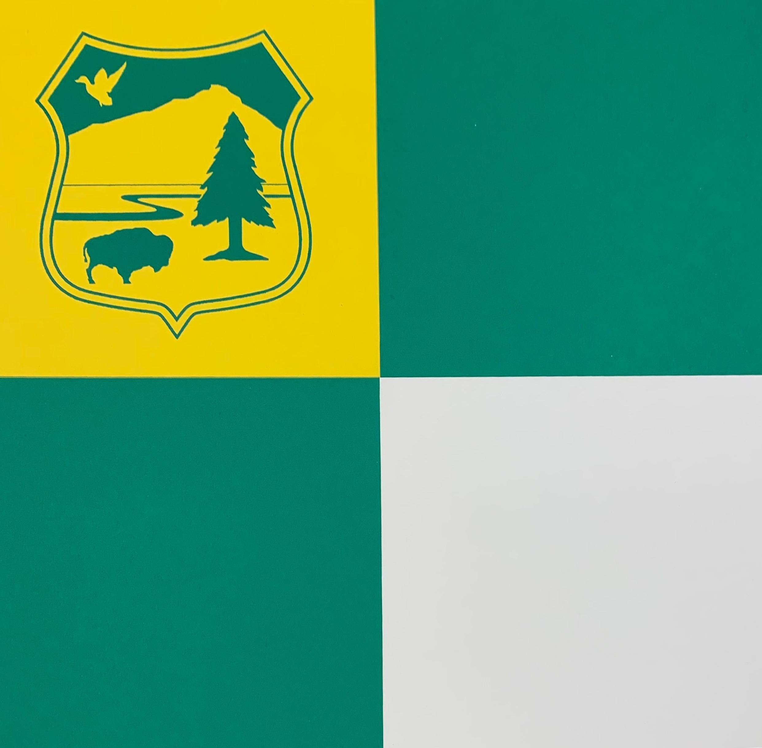 GYE US Forest Service Flag - Painting by David Buckley Borden
