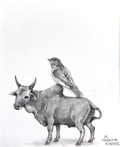 Cow with Perched Bird