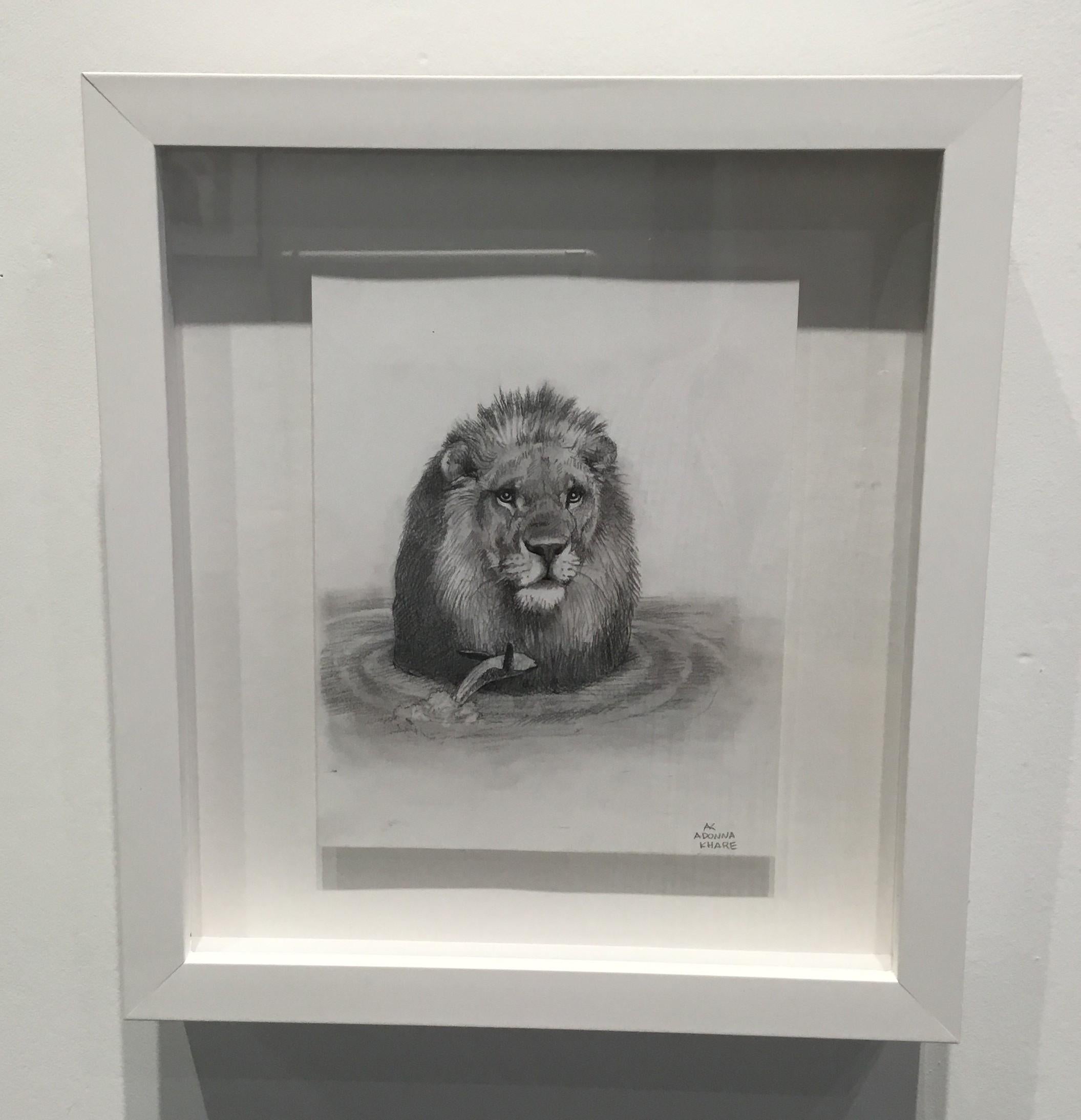 Leone e balena - Art Contemporaneo di Adonna Khare