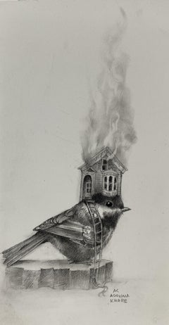 Oiseau avec maison
