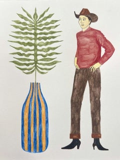 Homme observant une feuille