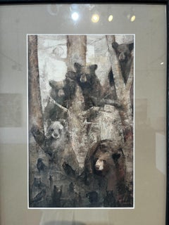 Young Griz Meets Momma Black Bear