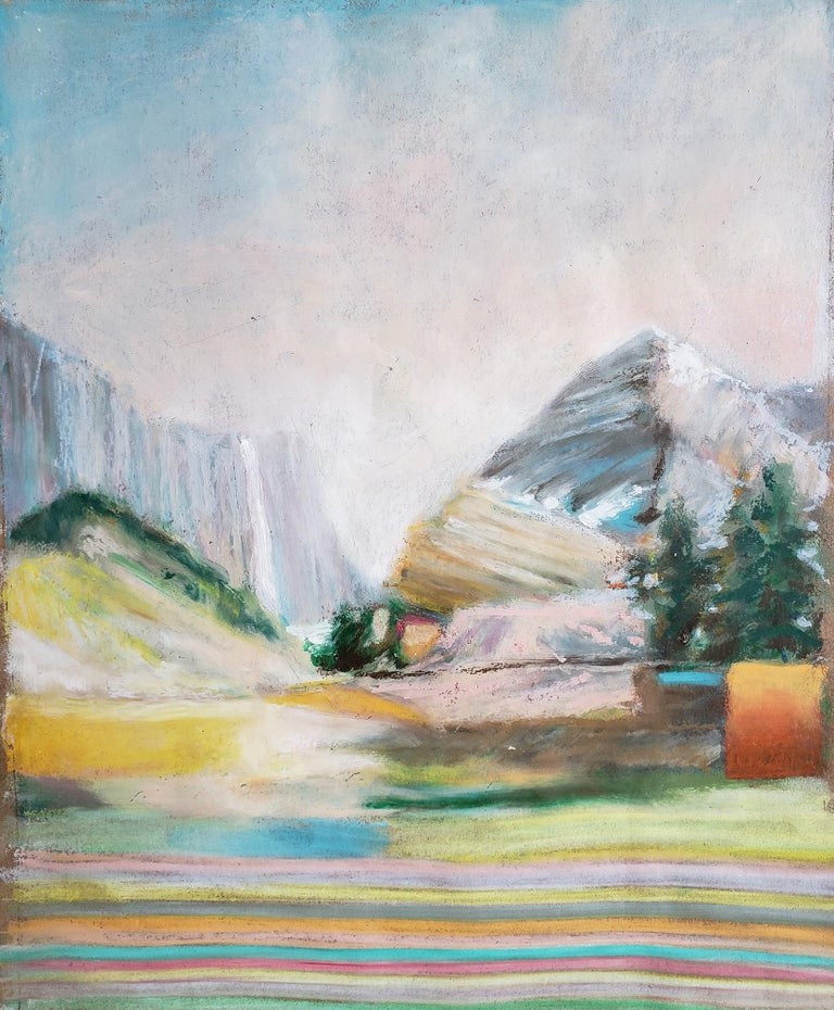 Oil Pastel Landscape Drawings And Watercolors 135 For Sale At 1stdibs Draw with oil pastels, paint with watercolors, let dry, then do the oil rubbing step. 1stdibs