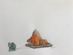Elephant with Goldfish