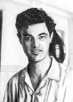 "Jason a New York City", Ritratto contemporaneo, Uomo, Disegno a carboncino