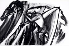 "White Water", contemporain, figure, fusain, dessin