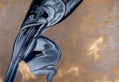 "Espulsione", Surreale, Figura, Pesce, Tecnica mista, 1986