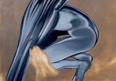 "Expulsion", Surreal, Figure, Fish, Mixed Media