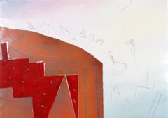 "Alexandria", Astratto, Contemporaneo, Arancione, Rosso, Tecnica mista, 1981