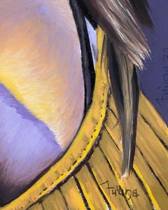 "I Atdao Giya Texas (Sole del Texas)", Contemporaneo, Ritratto, Figura, Viola, Pastello