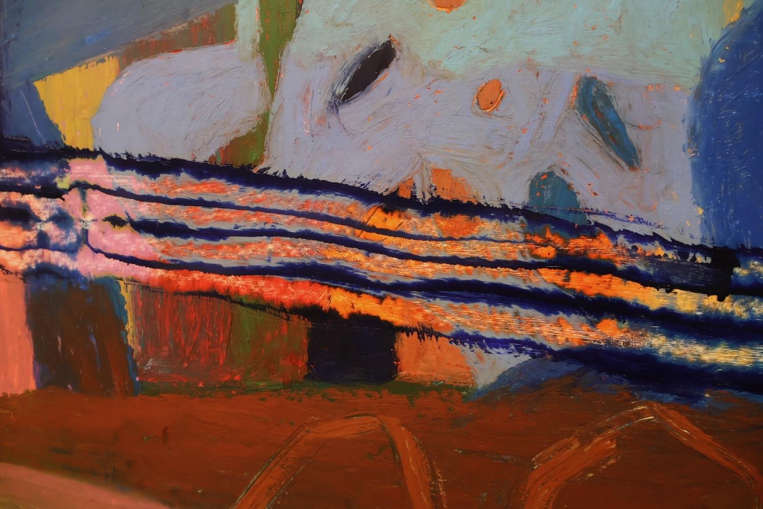 Le pastel à l'huile abstrait d'Anne Johnstone, intitulé 