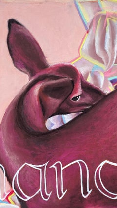 "Nangga (Aspetta)", Contemporaneo, Cervo, Fiori, Pesca, Rosa, Pastello