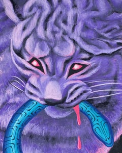 "The Catch", Contemporaneo, Lince, Serpente, Rosa, Blu, Viola, Pastello