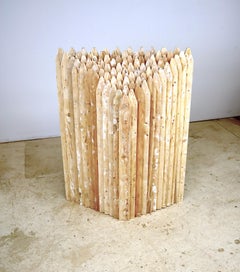 "Punto de Partida 4", contemporáneo, madera, valla, piquetes, escultura