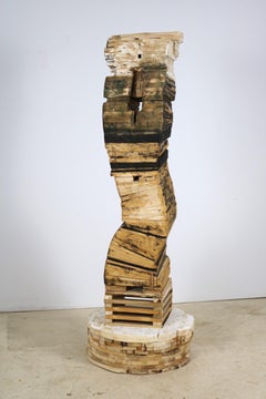 "Point of Departure 5", contemporary, cedar, architectural, sculpture