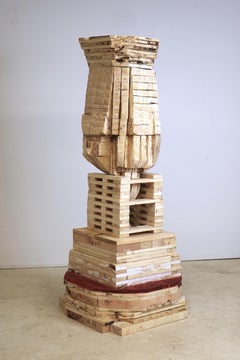 „Point of Departure 8“, zeitgenössisch, Holz, Architektur, Skulptur