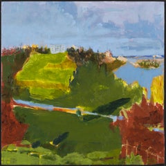 "Ipswich VIII, " John Daly, acrylic painting, panel, landscape, contemporary