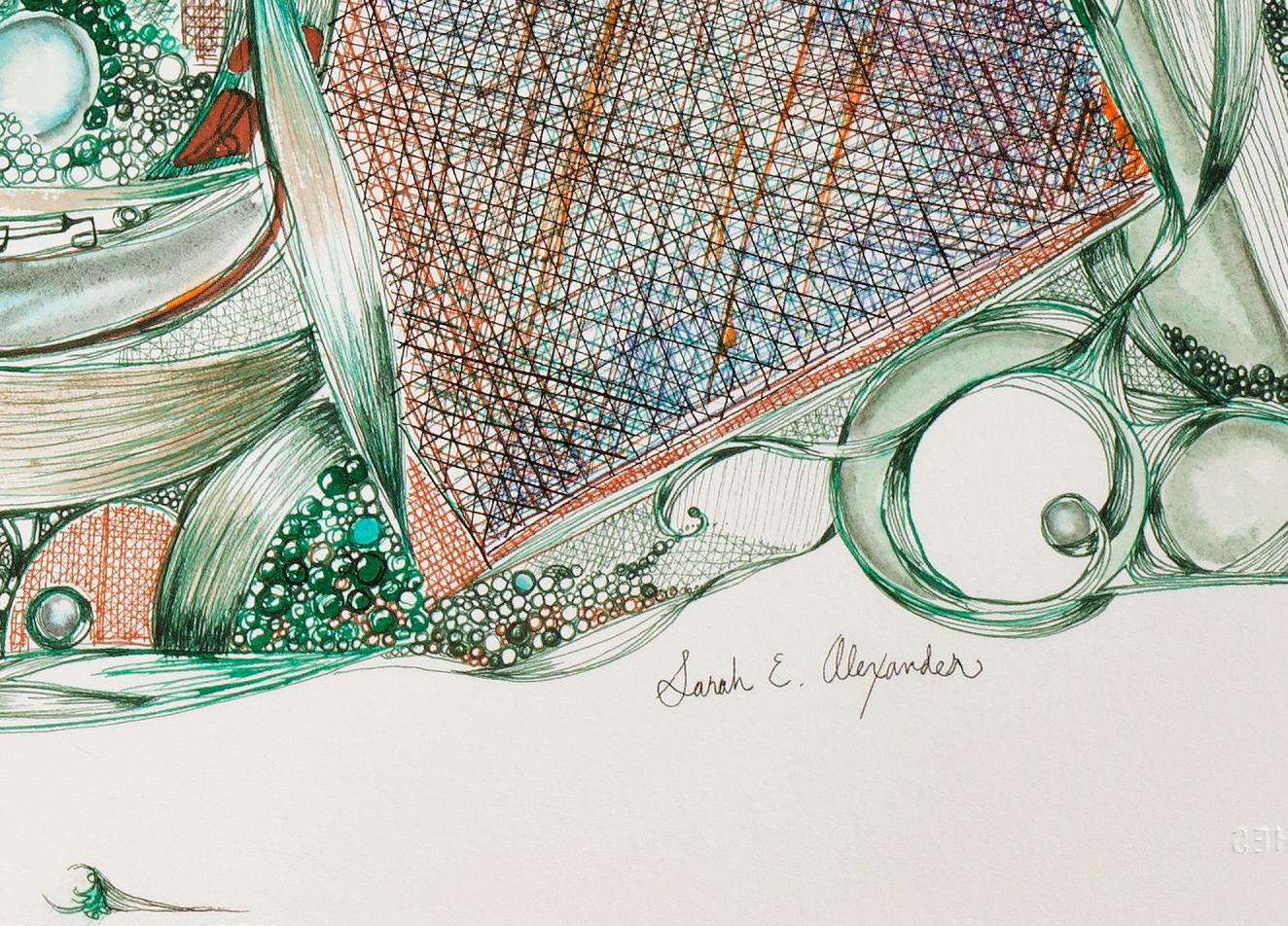 In Sarah Alexander's contemporary drawing on watercolor paper 