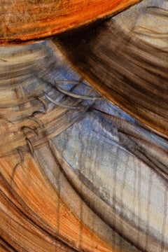"Spin", Abstract, Contemporary, Rust, Sepia, Brown, Watercolor Painting