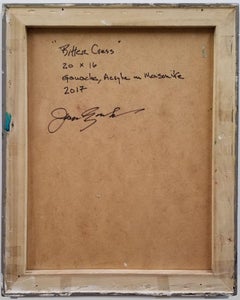 "Bittercress", gouache, acrylic, painting, contemporary, landscape, floral