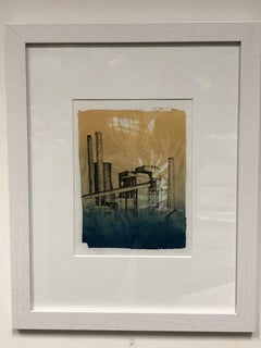 "Entanglement 1", Contemporain, Centrale électrique, Plume, Encre, Cyanotype, Photographie