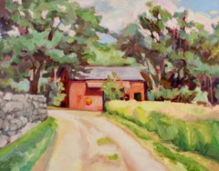 "Russell's Barn", landscape, nature, high chroma, vibrant, oil painting