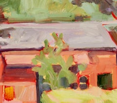 "Russell's Barn", landscape, nature, high chroma, vibrant, oil painting