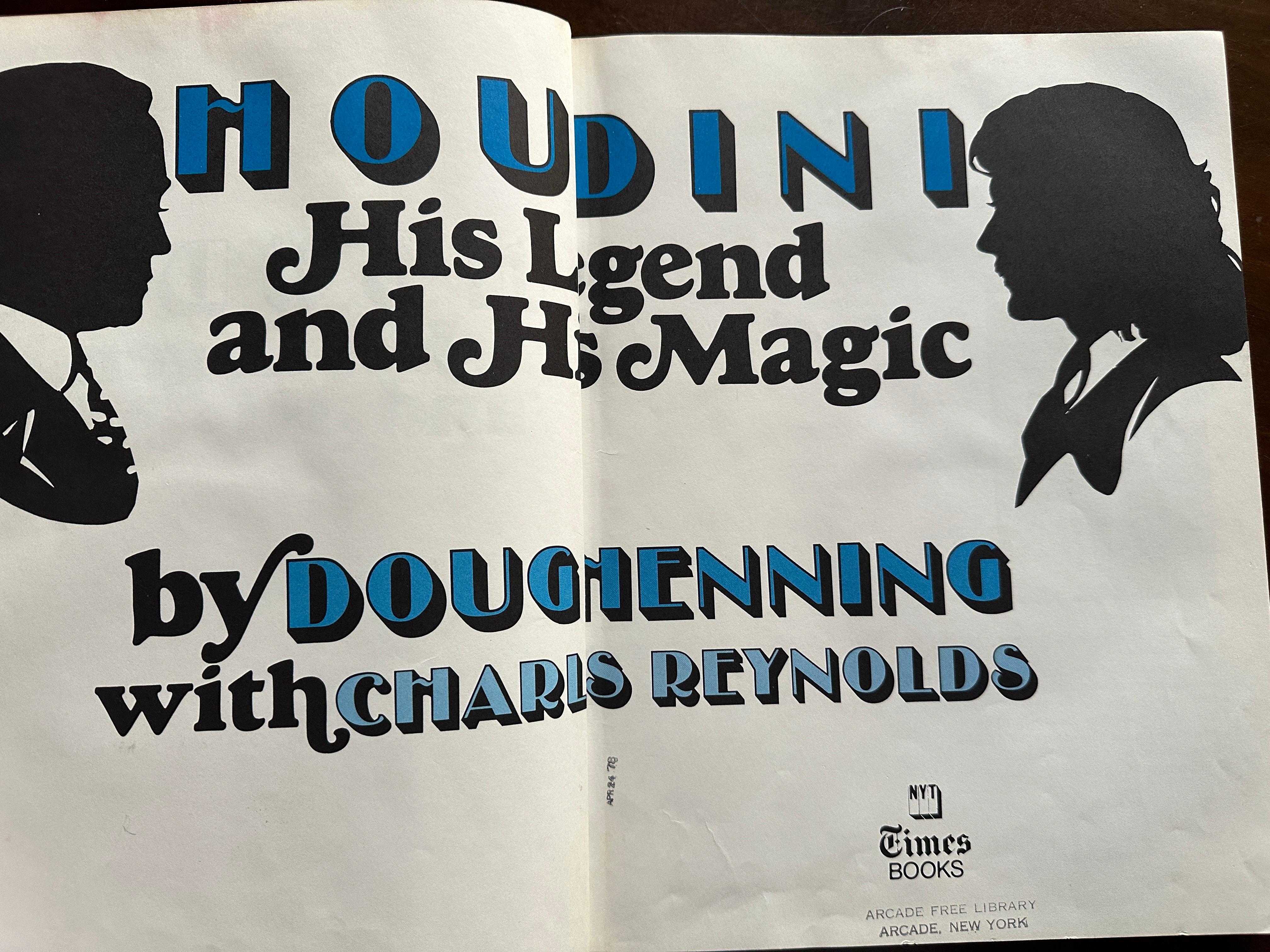 Houdini Su Leyenda y Magia por Doug Henning '77 de la biblioteca Museo Houdini 3
