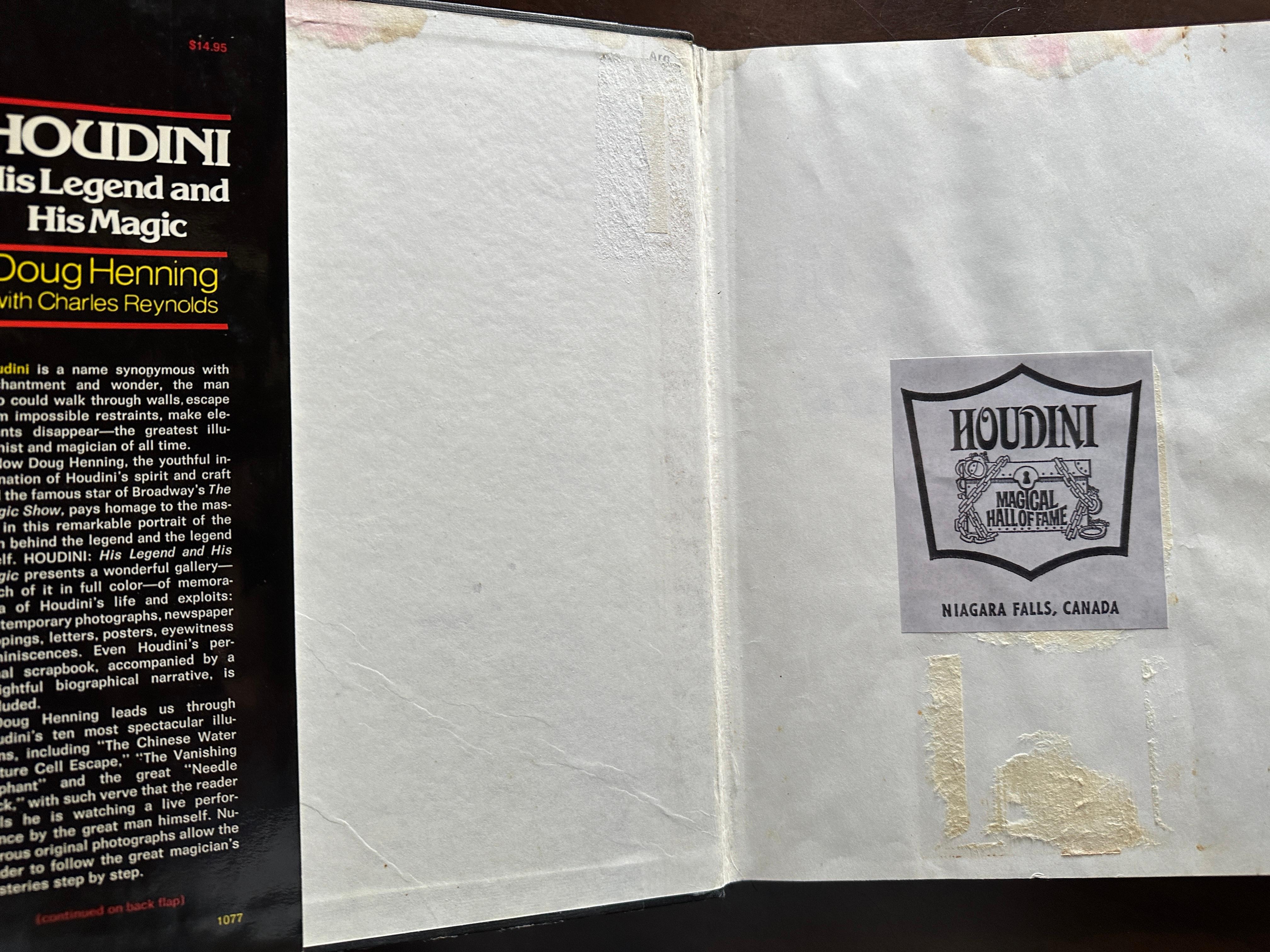 Houdini Su Leyenda y Magia por Doug Henning '77 de la biblioteca Museo Houdini 4