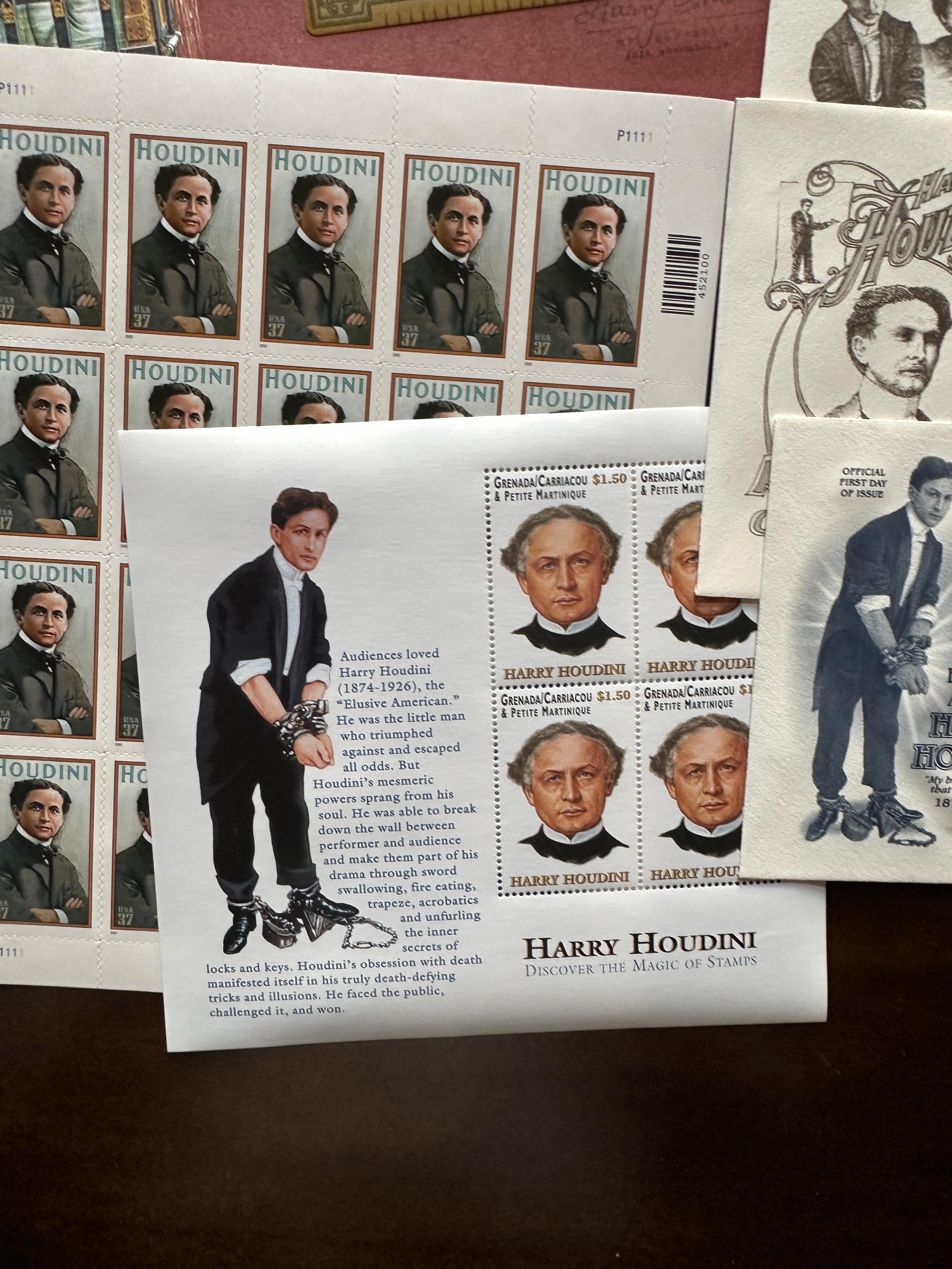 Estampilles Houdini premier jour d'édition collection en vente 1