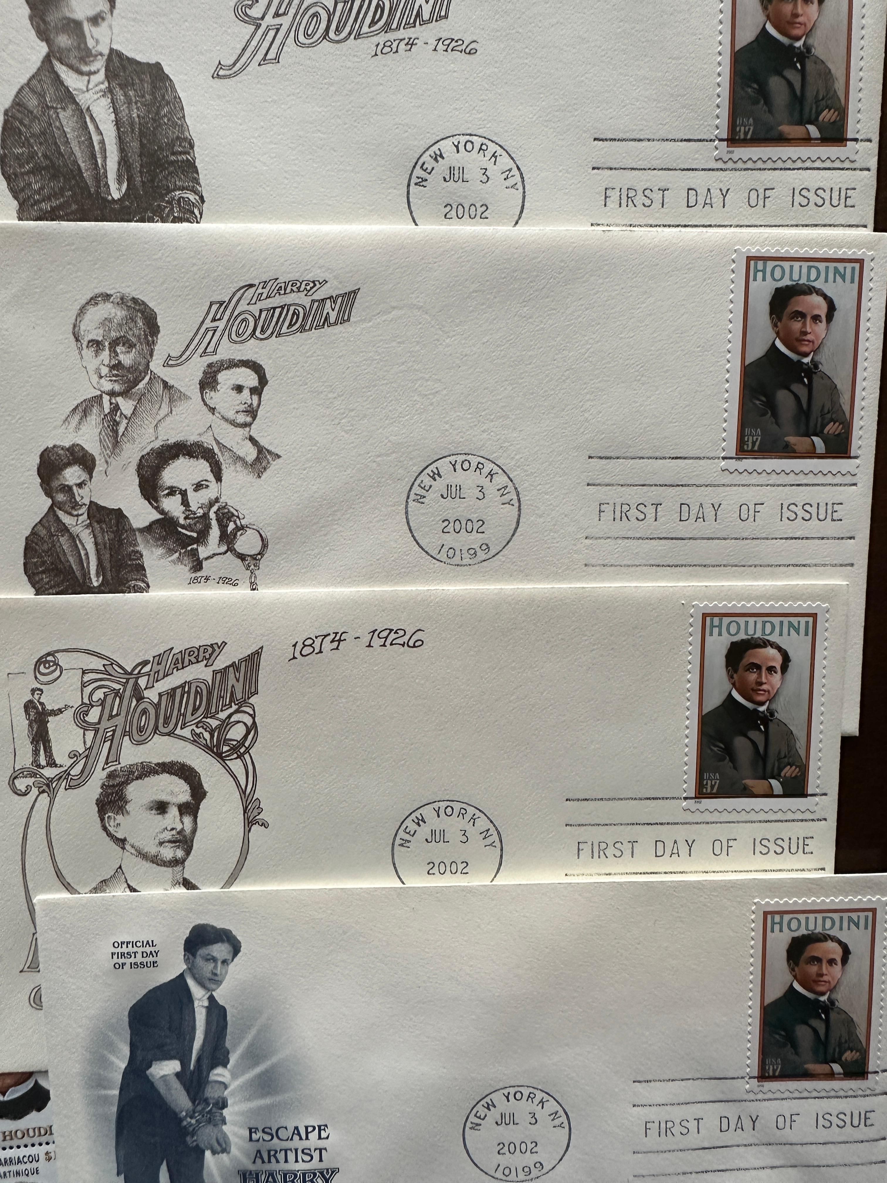 Estampilles Houdini premier jour d'édition collection en vente 11