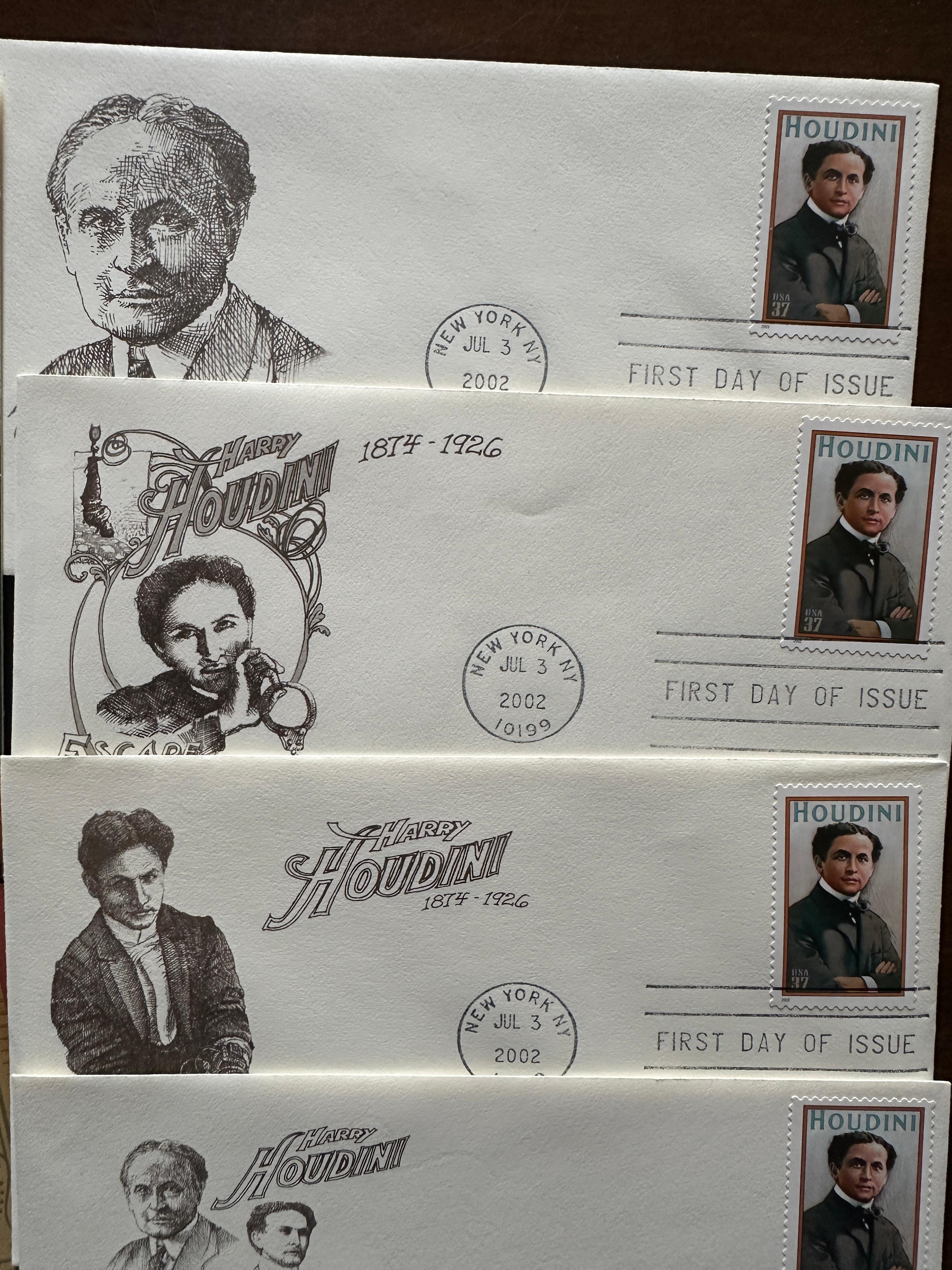 Estampilles Houdini premier jour d'édition collection en vente 6