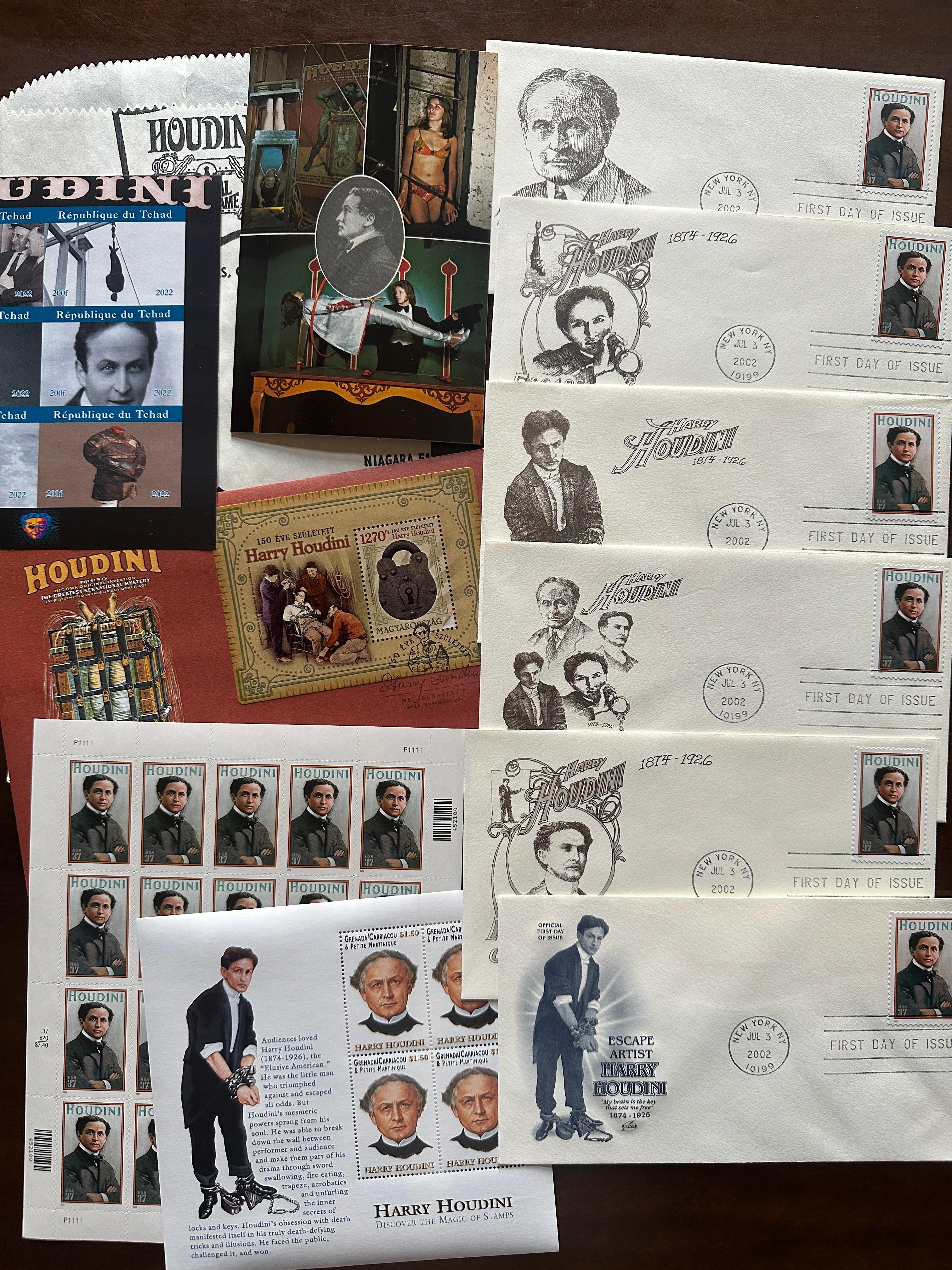 Estampilles Houdini premier jour d'édition collection en vente 10