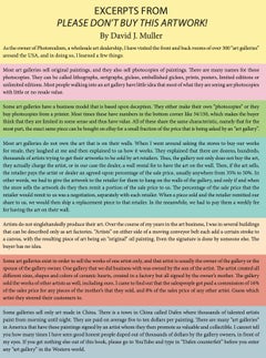 Please Don't Buy This Artwork!    Coffee Table Book by David J. Muller