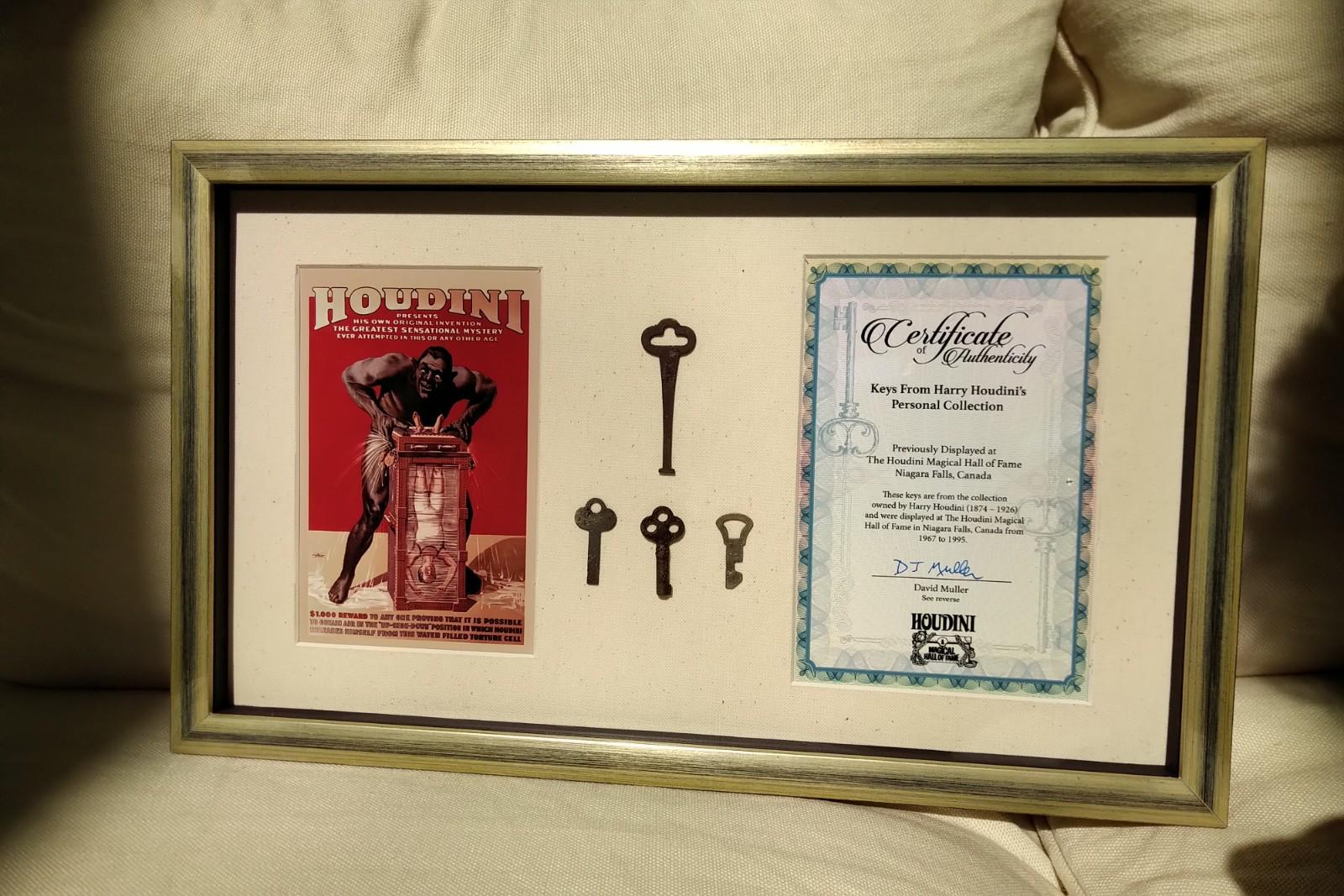 Original Houdini Keys from Houdini Museum with Certificate of Authenticity - Realist Art by Harry Houdini