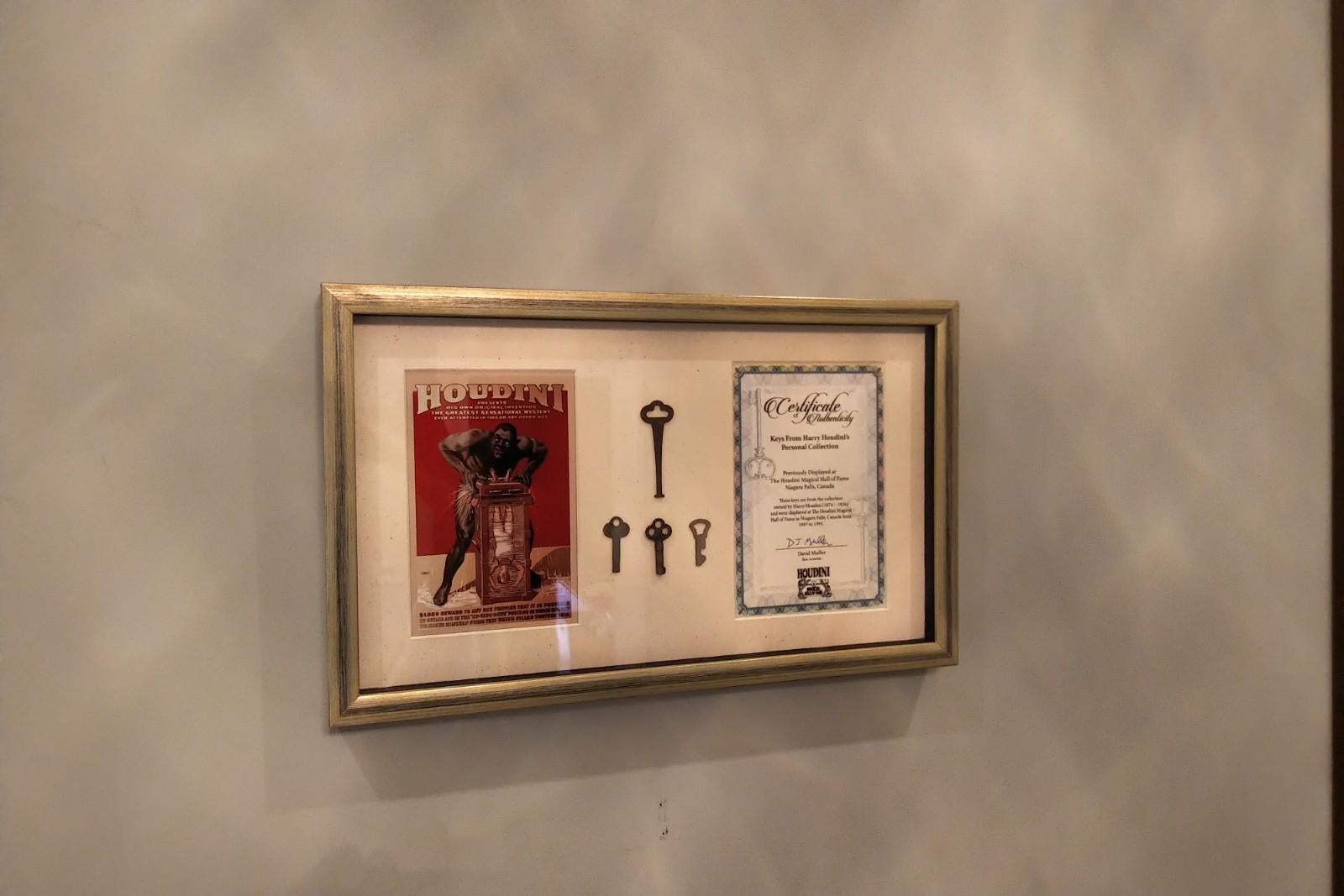 Original Houdini Schlüssel aus dem Houdini Museum mit Echtheitszertifikat 3