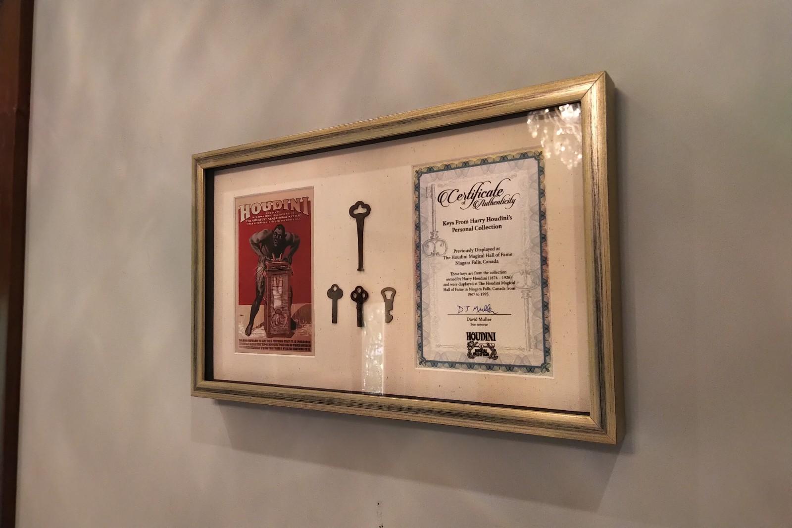Original Houdini Keys from Houdini Museum with Certificate of Authenticity 2