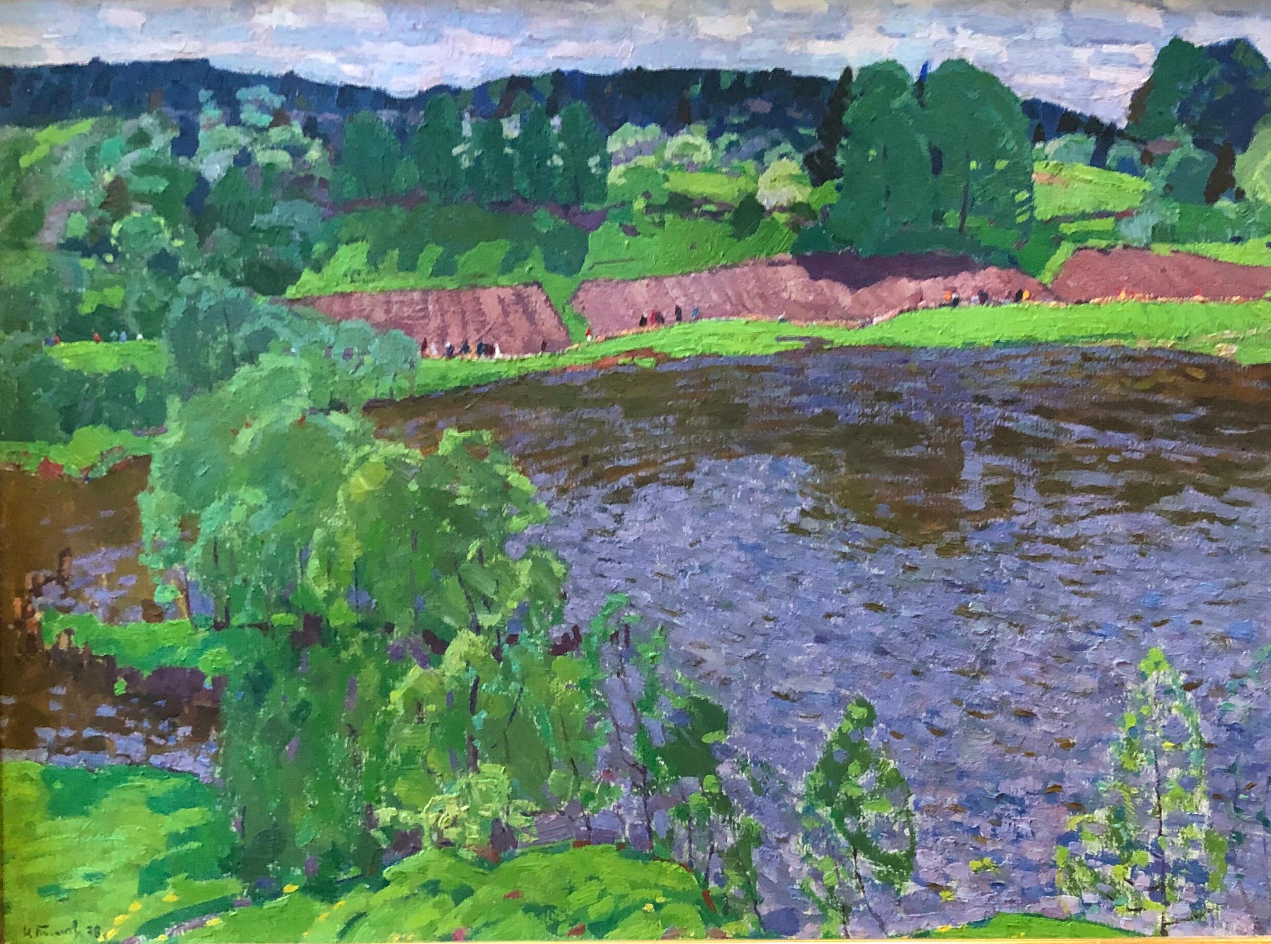Nikolai Efimovich Timkov Landscape Painting - Nestos River Valley
