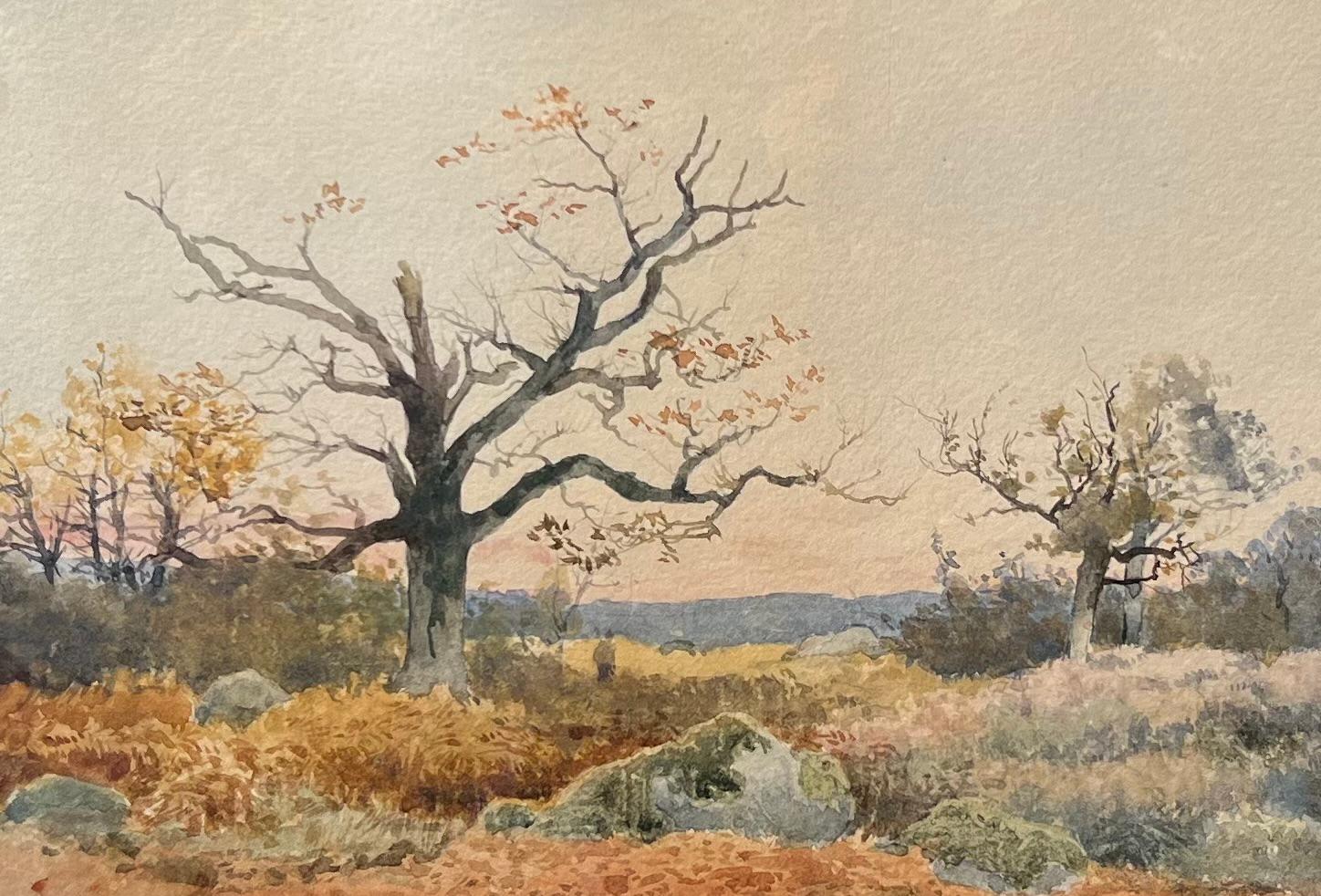 Percival Leonard Rosseau Landscape Art – Jäger auf einem Feld