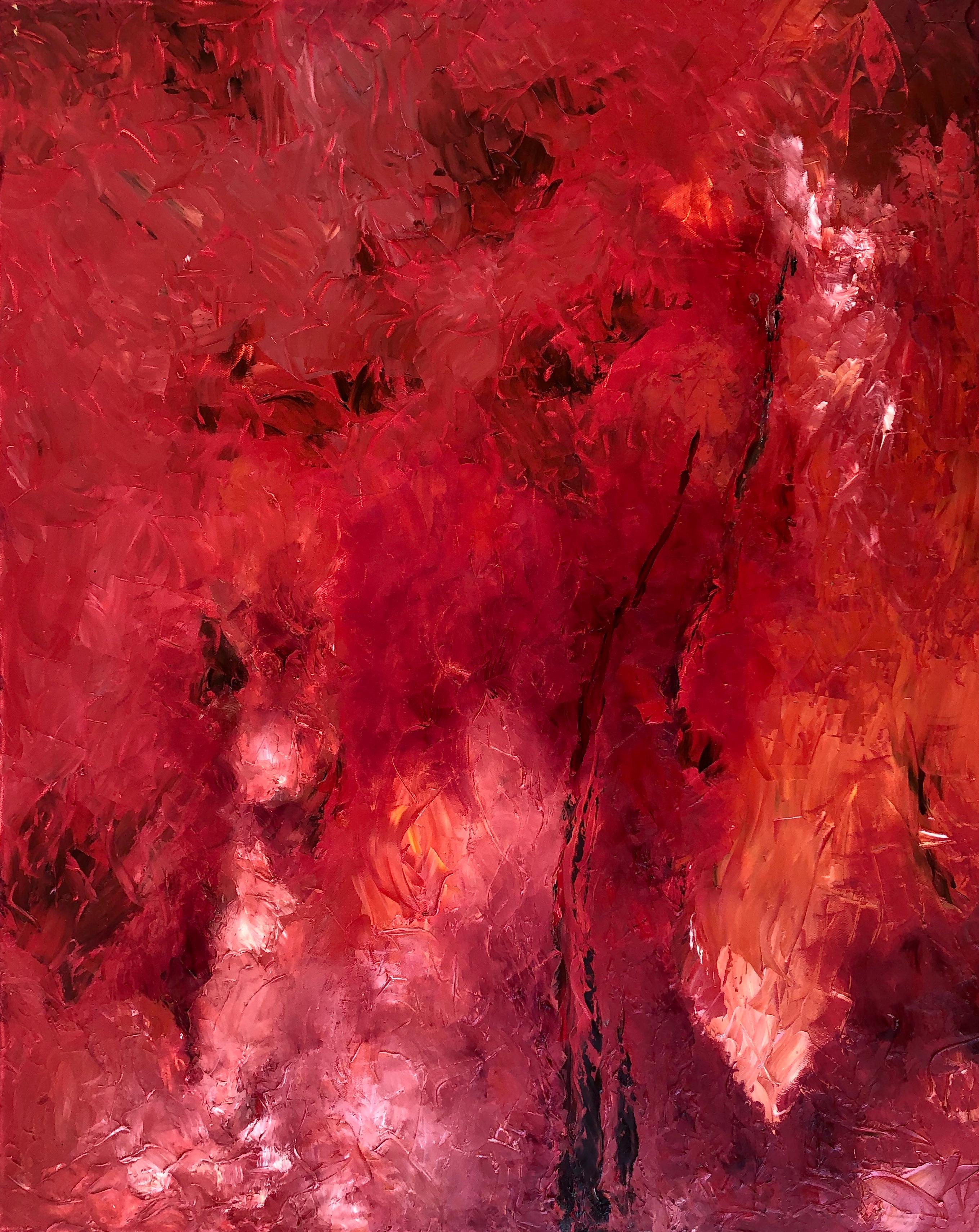 Richard Fusco Abstract Painting - Lava Flow
