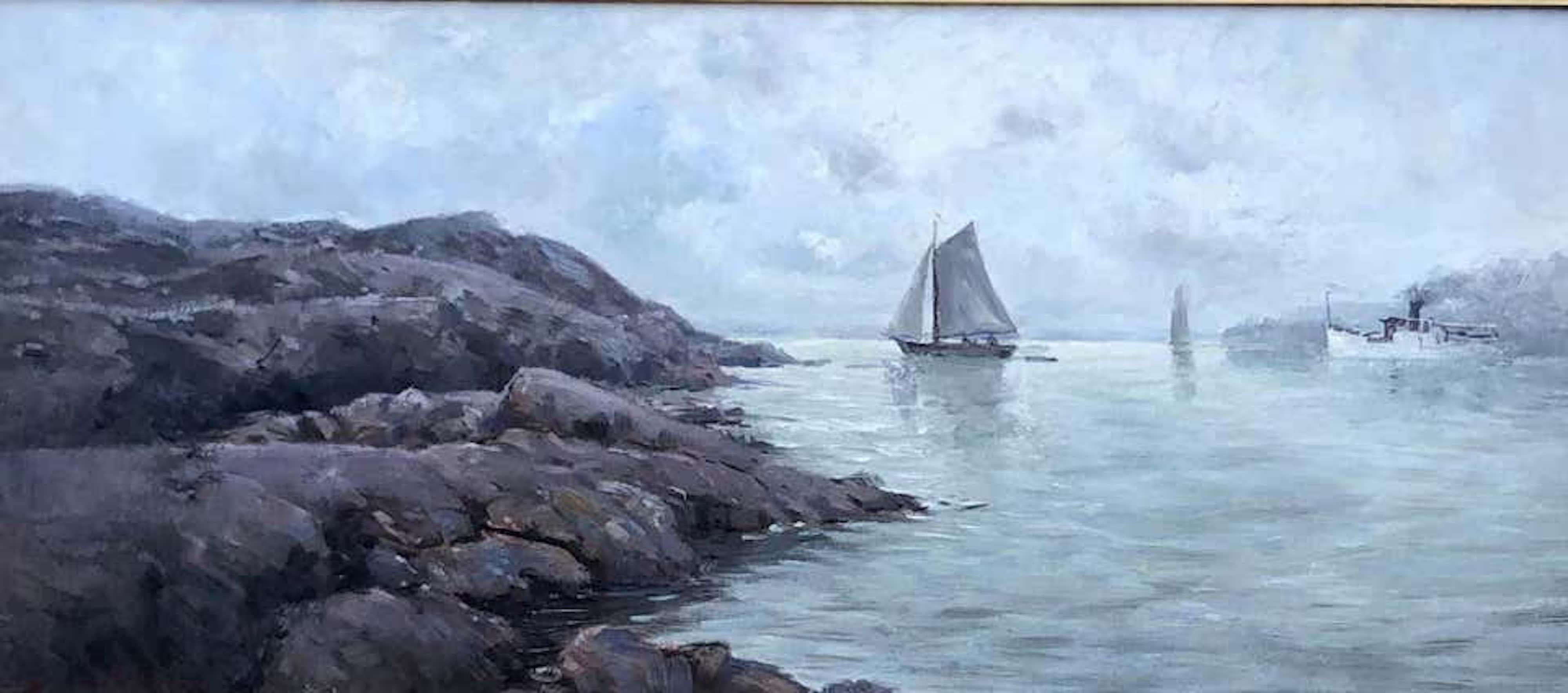 Shipping Off The Coast - Painting by Severin Nilsson